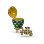 Faberge style egg with a carriage