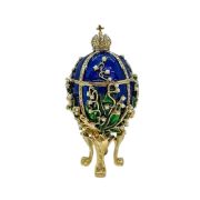 Faberge style musical egg Lily of the valley and Crown