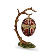 Faberge style egg Ornaments on the tree