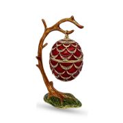 Faberge style egg Pine cone on the tree