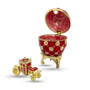 Faberge style egg with a carriage