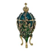 Faberge style egg Lily of the valley