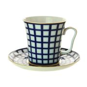 Tea cup with saucer Cobalt net