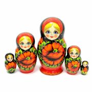 5FM188 Nesting Doll with flowers 5FM188 Nesting Doll with flowers