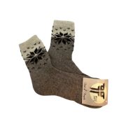 Camel wool socks with pattern