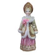 Collectible Russian Doll in Fur-Trimmed Coat with Braid Collectible Russian Doll in Fur-Trimmed Coat with Braid