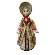 Collectible Russian Lady Doll in Dress and Bonnet Collectible Russian Lady Doll in Dress and Bonnet