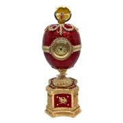 Faberge egg music box "Chanticleer" with clock Faberge egg music box "Chanticleer" with clock