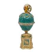 Faberge style egg "Chanticleer" with a chicken