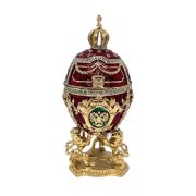 Faberge style egg Lions with Bouquet