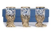 Mini Shot Glasses "Mighty Beasts" Lynx, Owl & Hare (Set of 3)