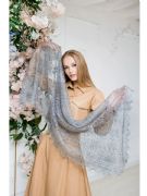 Orenburg lace shawl Grey