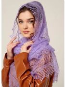 Orenburg lace shawl Violet