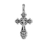 Orthodox Cross with the Crucifixion of Christ and Chi-Rho Symbol
