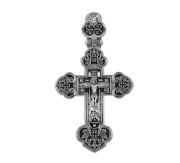 Orthodox Cross with the Crucifixion of Christ and the Guardian Angel
