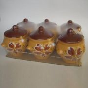 Set of 6 roasting pots