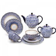 Tea set Tulip Cobalt net 6/20